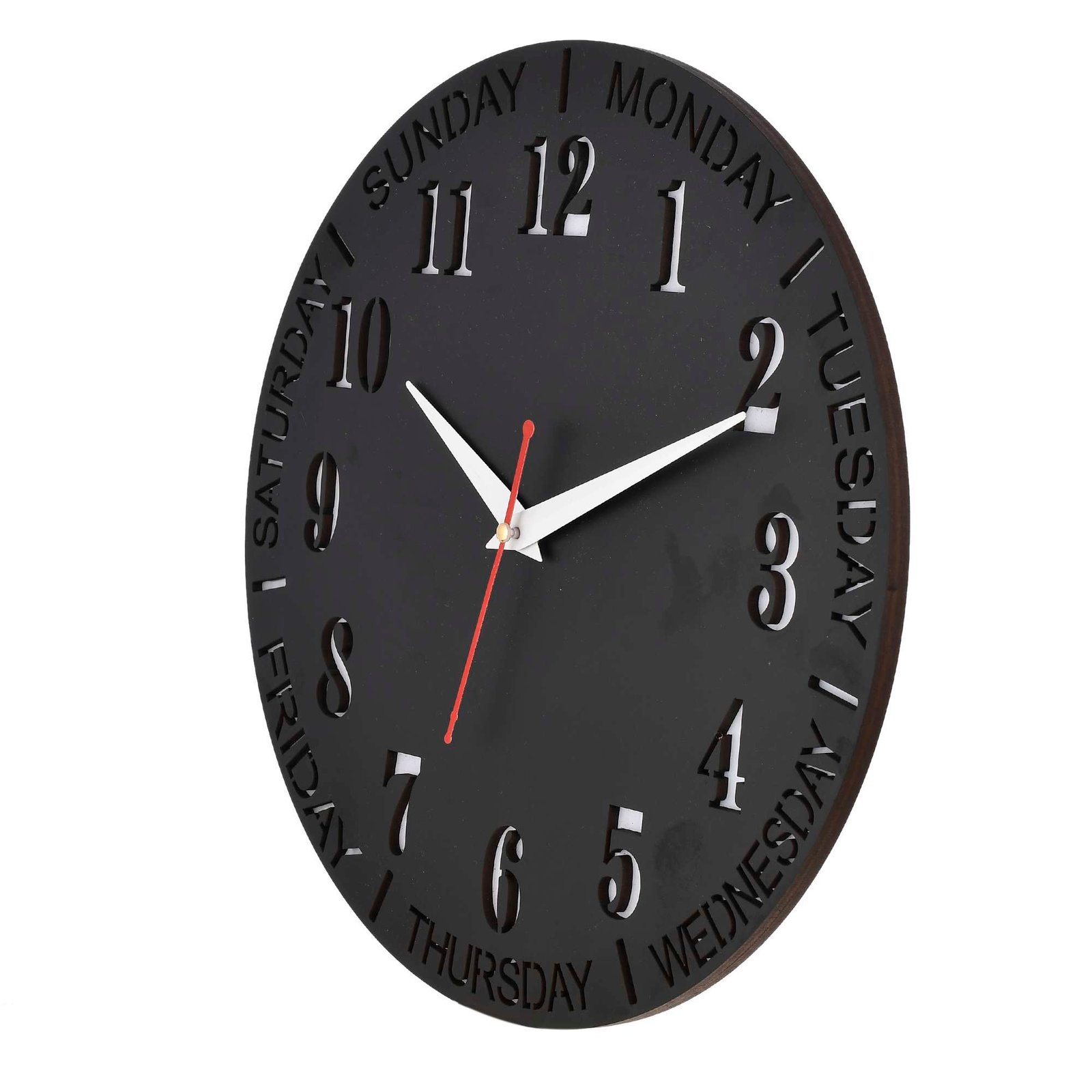 Wooden Silent Non-Ticking Wall Clock for Home Stylish Latest Designer Wall Clock for Home Living Room Bedroom Office Hall - Image 2